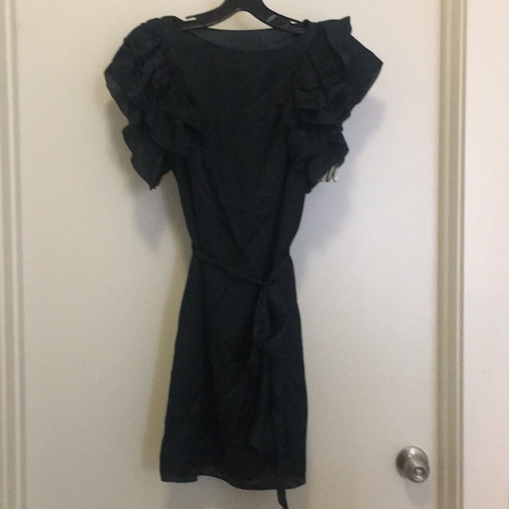 Milly Green Ruffle Sleeve Dress